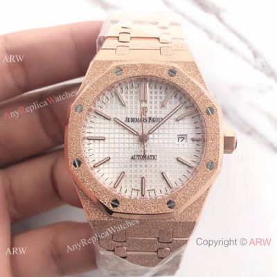 Audemars Piguet Watches For Sale - Royal Oak Frosted Gold w White Dial